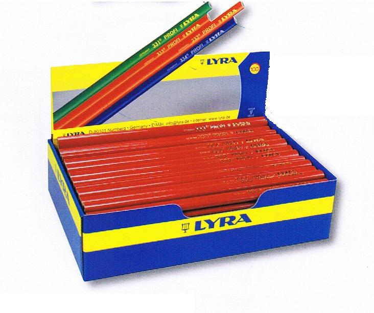 Crayon de charpentier - Lg 30 cm - Boite de 100